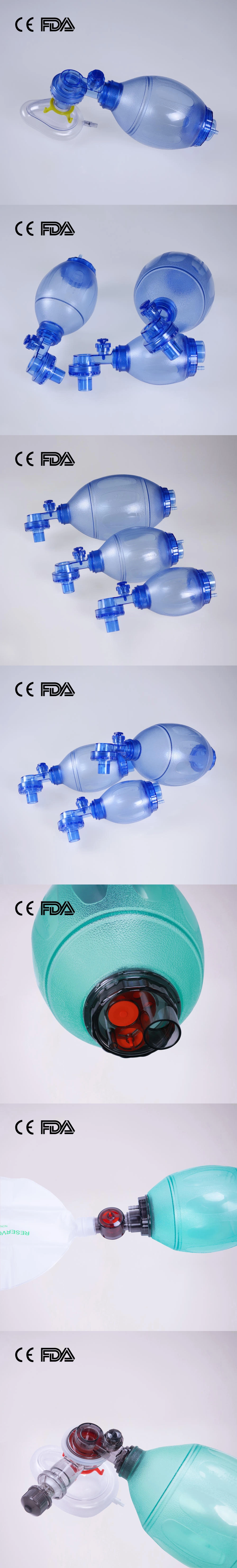 PVC Manual Resuscitator Factory PVC Ambu Bag Factory with CE FDA Ambu Bag for Adult Pediatric Infant Size