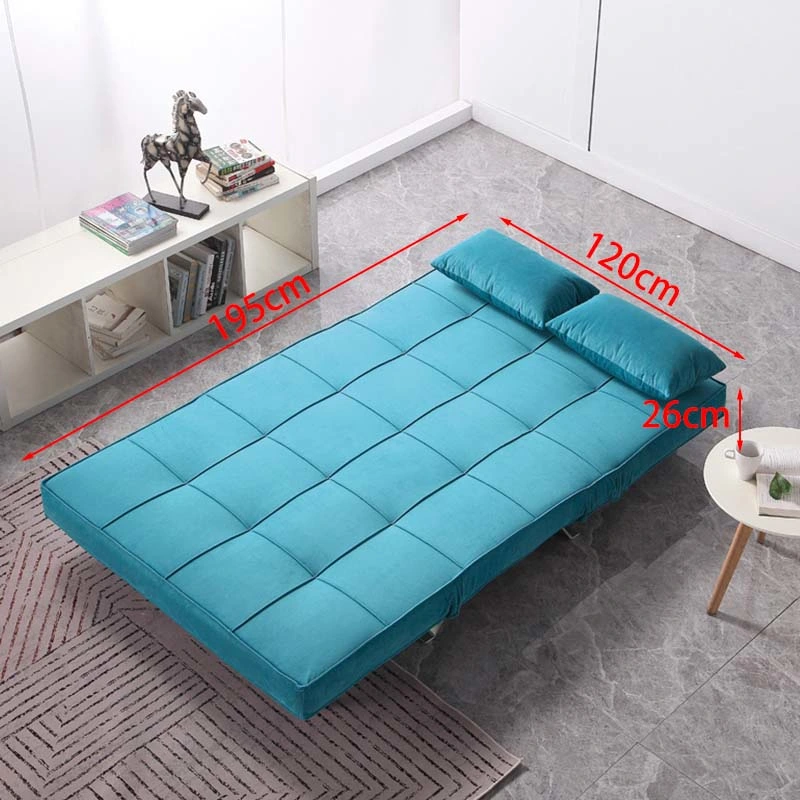 Living Room Sleeper Latest Design Sofa Functional Office Small Splace Folding 2 Seater Velvet Furniture Upholstered Sofa Bed