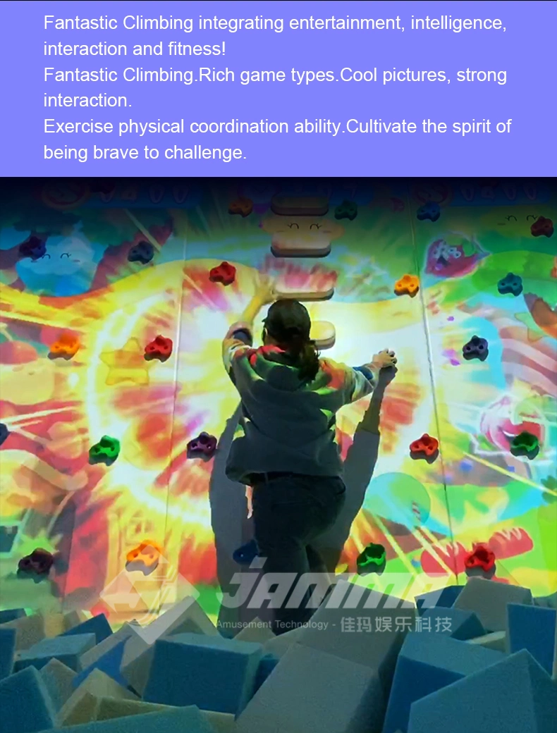 Fun Ar Wall Climbing Interactive Projection for Kids Amusement Park