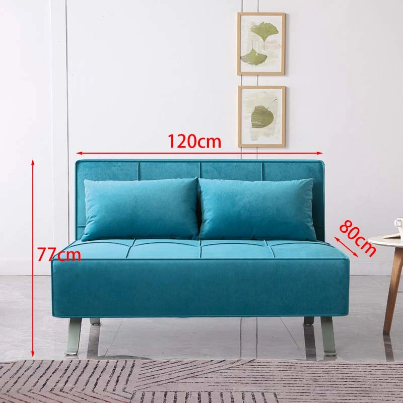 Living Room Sleeper Latest Design Sofa Functional Office Small Splace Folding 2 Seater Velvet Furniture Upholstered Sofa Bed