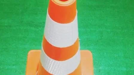 28′′ Cones de tráfego de segurança de PVC macio reflexivo laranja flexível