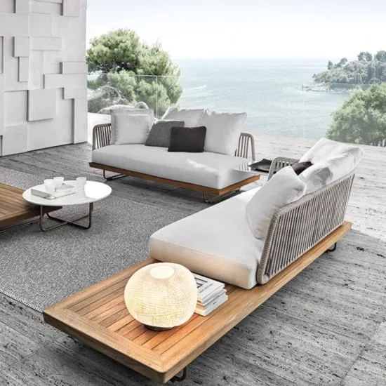 Conjunto de sofás de jardim para pátio externo de alumínio funcional Foshan Conjuntos de móveis para ambientes externos